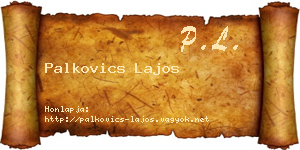 Palkovics Lajos névjegykártya