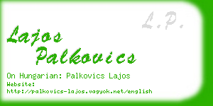 lajos palkovics business card